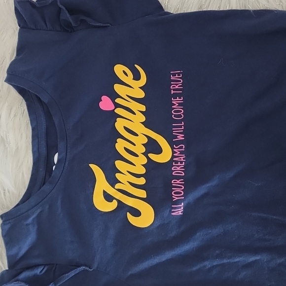 Big girls mustard pants and 2 navy blue Tops set - Picture 7 of 10